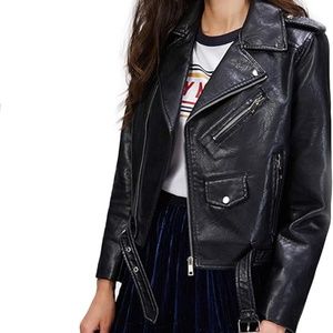 Brand New Faux Leather Moto Jacket